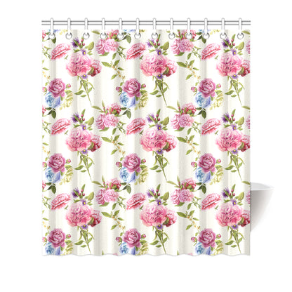 Carnations Pattern Print Design CN02 Shower Curtain