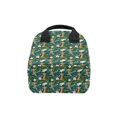 Giraffe Jungle Design Print Insulated Lunch Bag