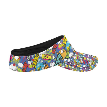 Comic Book Pattern Print Design 02 Unisex Sun Visor
