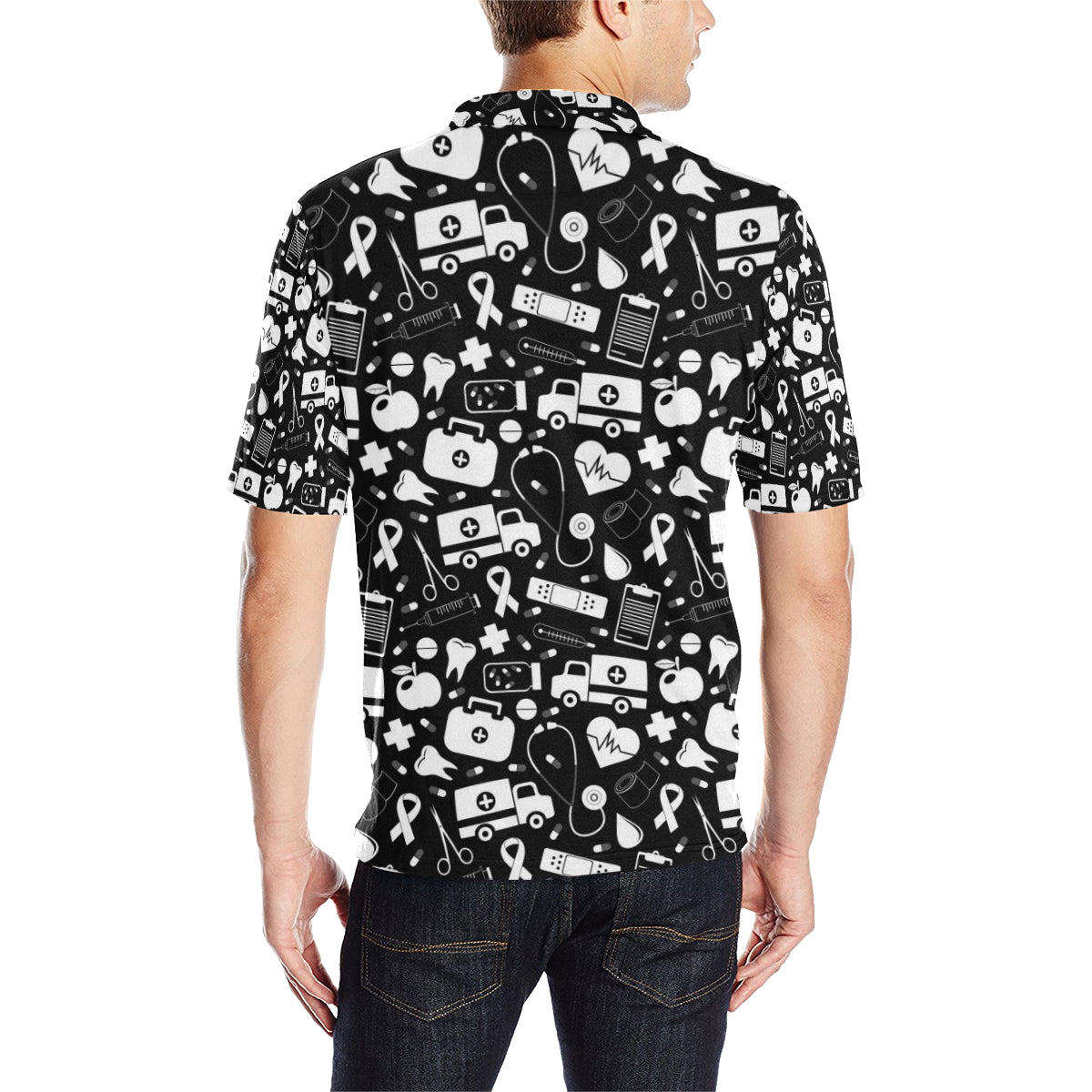 Medical Pattern Print Design 01 Men Polo Shirt