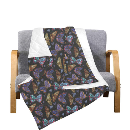 Butterfly Pattern Print Design 013 Premium Quilt
