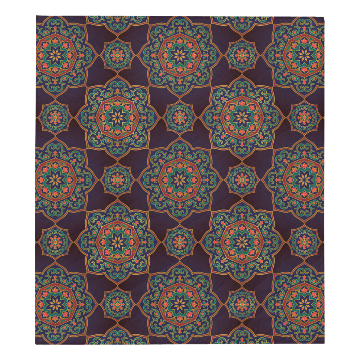 Medallion Pattern Print Design 03 Premium Quilt