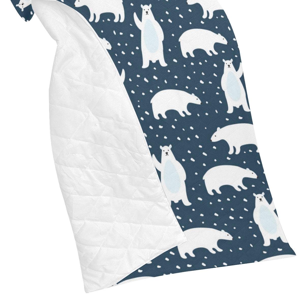 Polar Bear Pattern Print Design A02 Premium Quilt