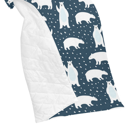 Polar Bear Pattern Print Design A02 Premium Quilt