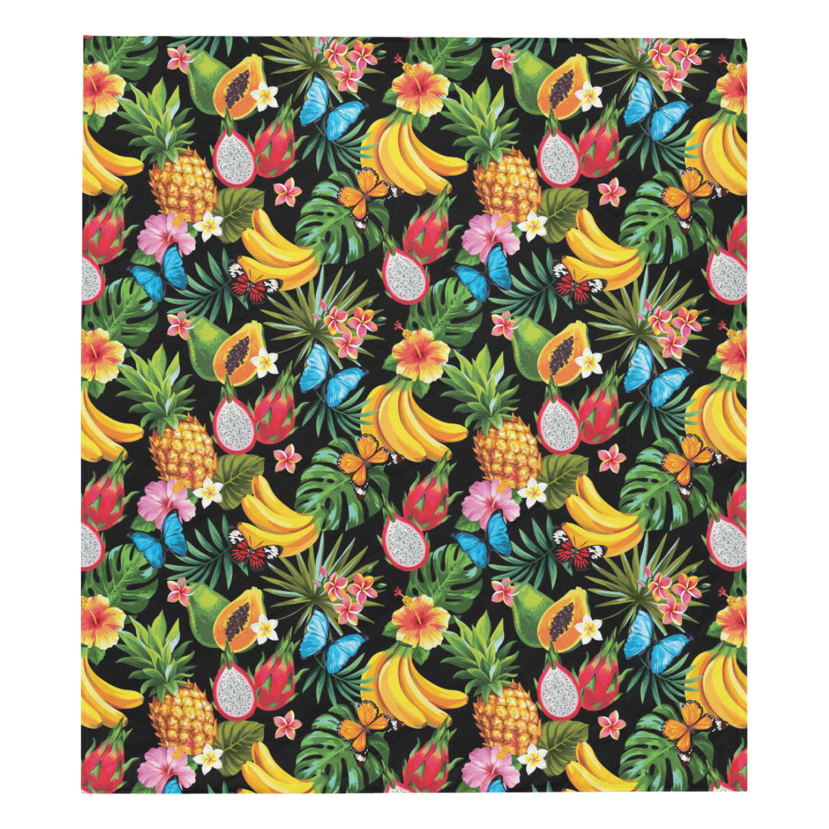 Tropical Fruits Pattern Print Design TF04 Premium Quilt
