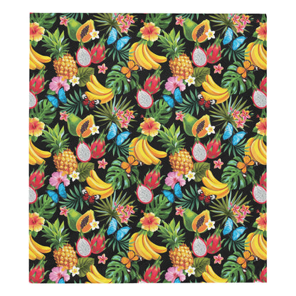 Tropical Fruits Pattern Print Design TF04 Premium Quilt
