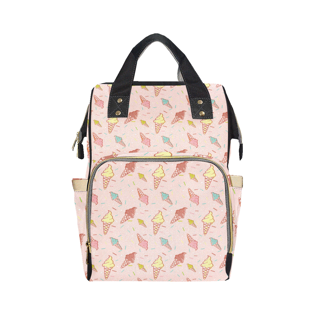 Ice Cream Pattern Print Design 02 Diaper Bag Backpack