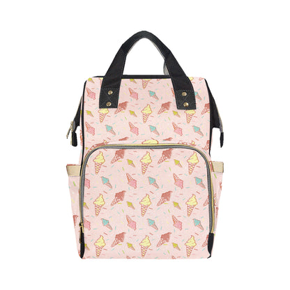 Ice Cream Pattern Print Design 02 Diaper Bag Backpack