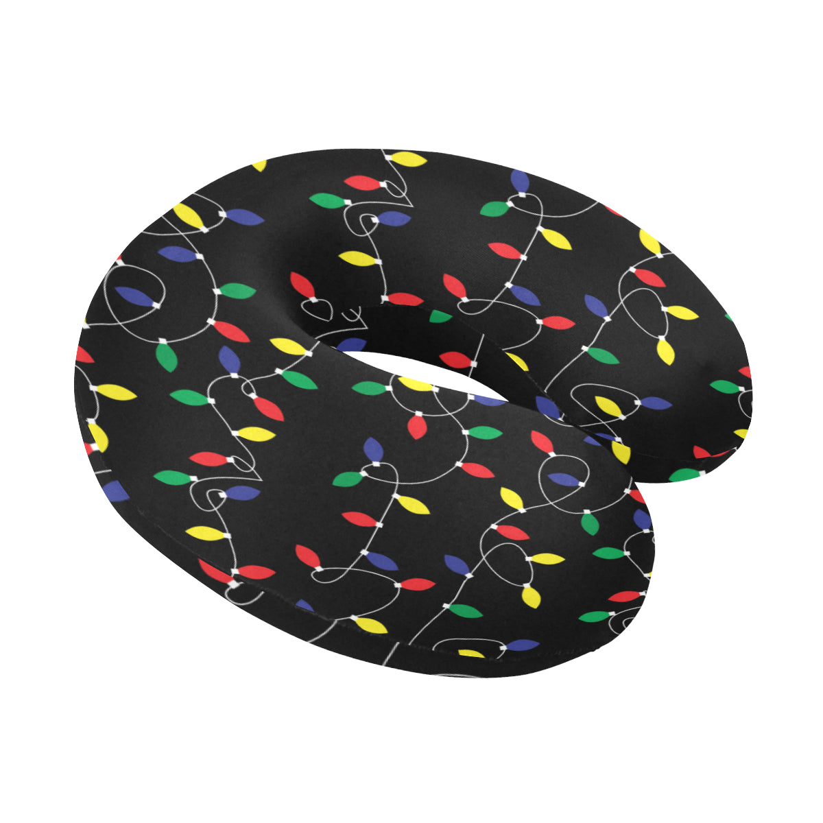 Christmas Light Pattern Print Design 04 U-Shaped Travel Neck Pillow