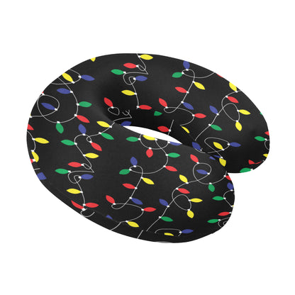 Christmas Light Pattern Print Design 04 U-Shaped Travel Neck Pillow