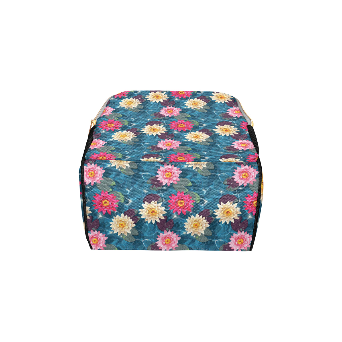 Water Lily Pattern Print Design WL05 Diaper Bag Backpack