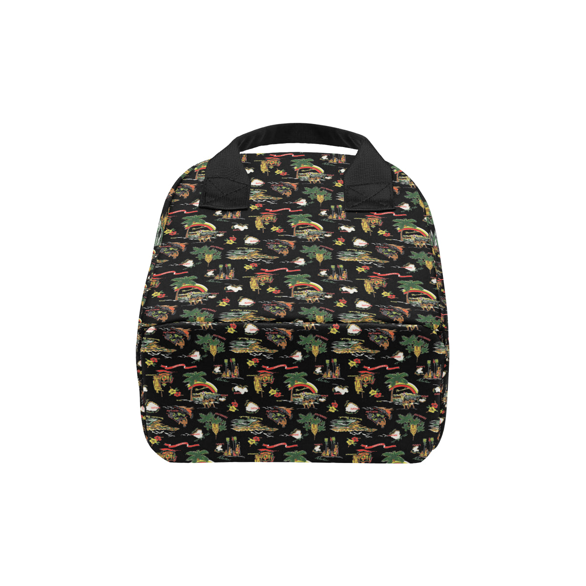 Hawaiian Island Themed Print Insulated Lunch Bag