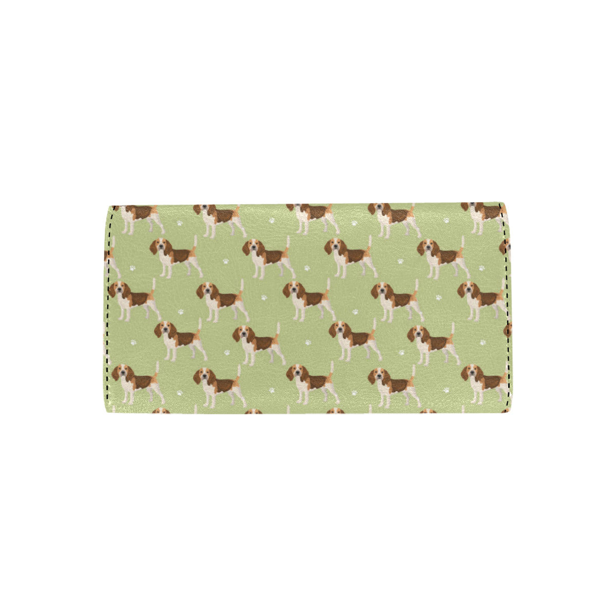 Beagle Pattern Print Design 07 Women's Trifold Wallet