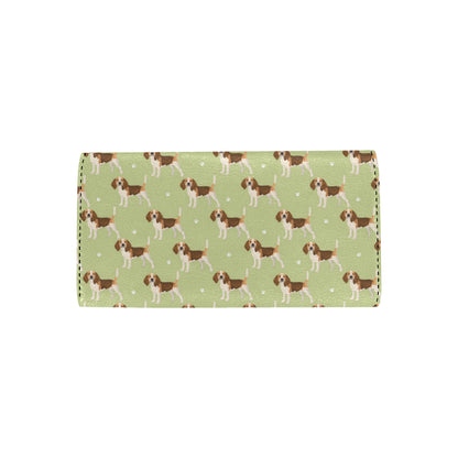 Beagle Pattern Print Design 07 Women's Trifold Wallet