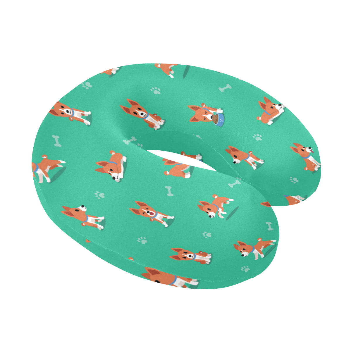 Basenji Pattern Print Design 02 U-Shaped Travel Neck Pillow