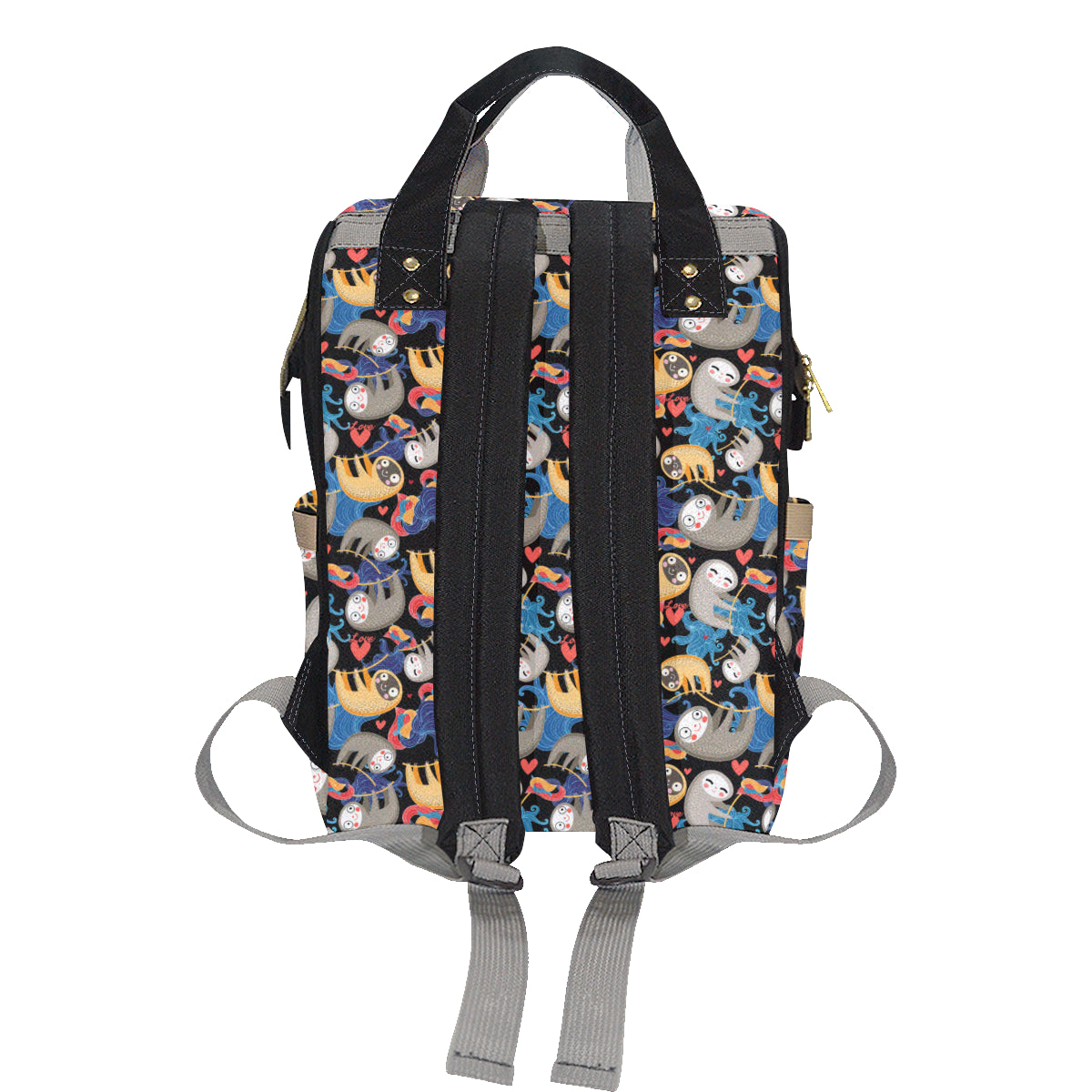 Sloth Cartoon Design Themed Print Diaper Bag Backpack