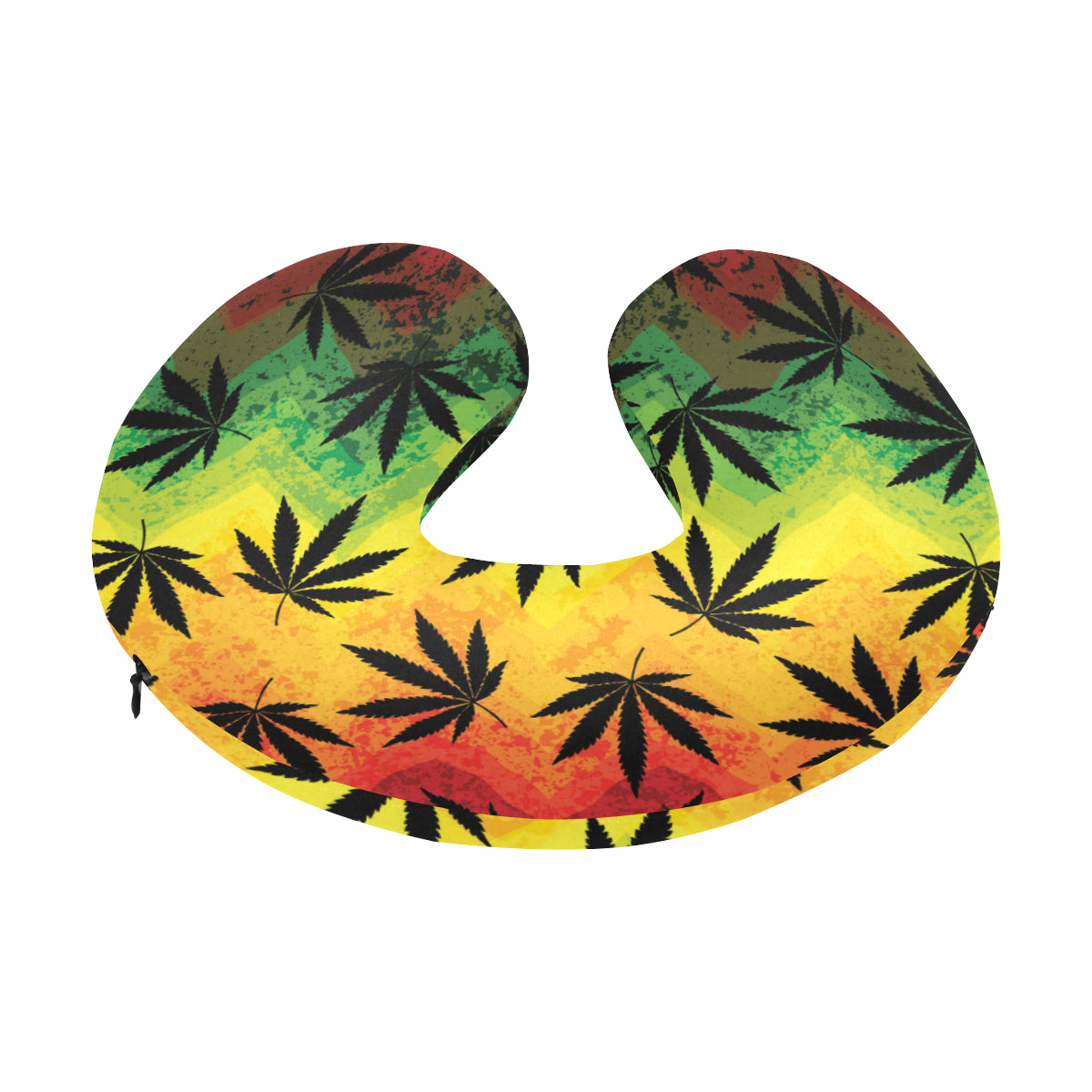 Rasta Pattern Print Design A02 U-Shaped Travel Neck Pillow