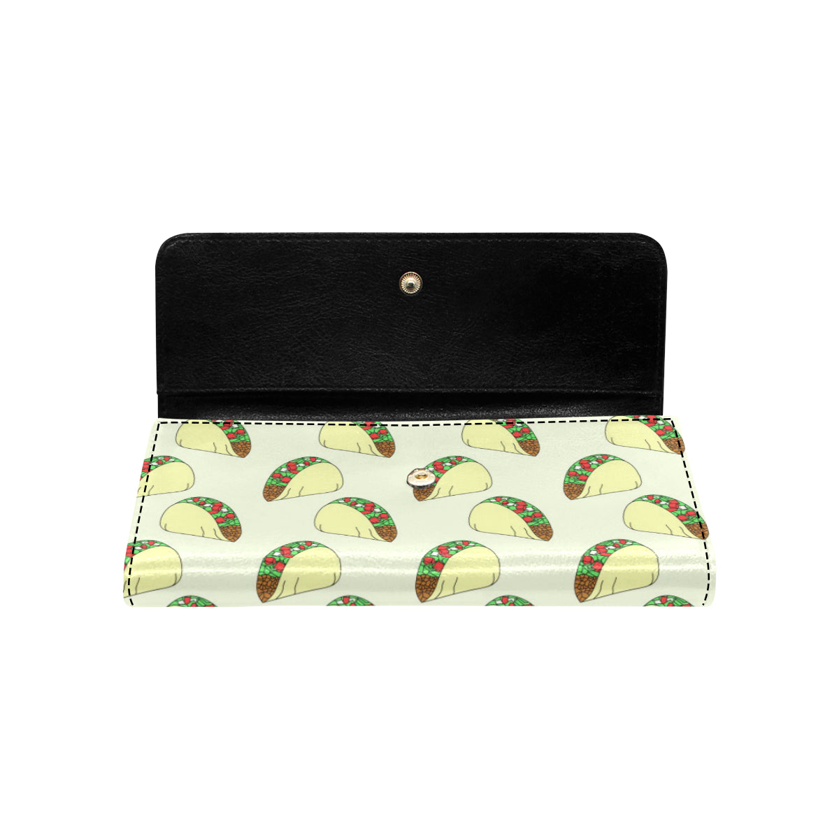 Taco Pattern Print Design TC05 Women's Trifold Wallet