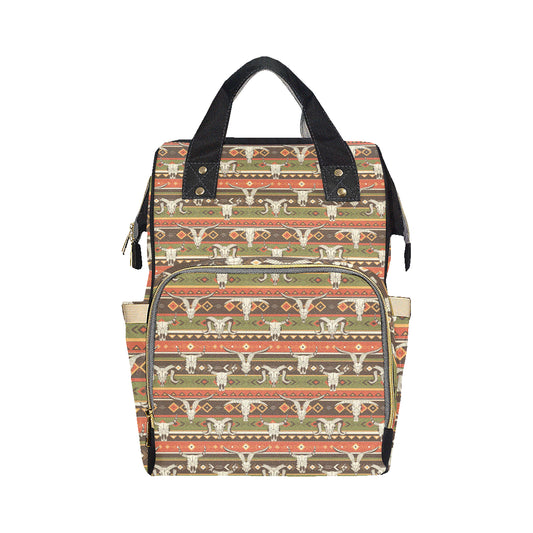 American indian Skull Animal Diaper Bag Backpack