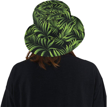 Palm Leaves Pattern Print Design PL07 Unisex Bucket Hat