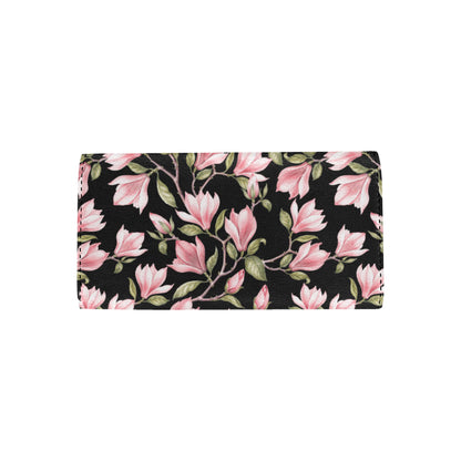 Magnolia Pattern Print Design MAG03 Women's Trifold Wallet