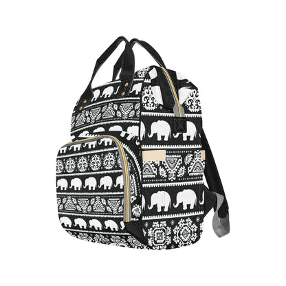 Elephant Pattern Diaper Bag Backpack