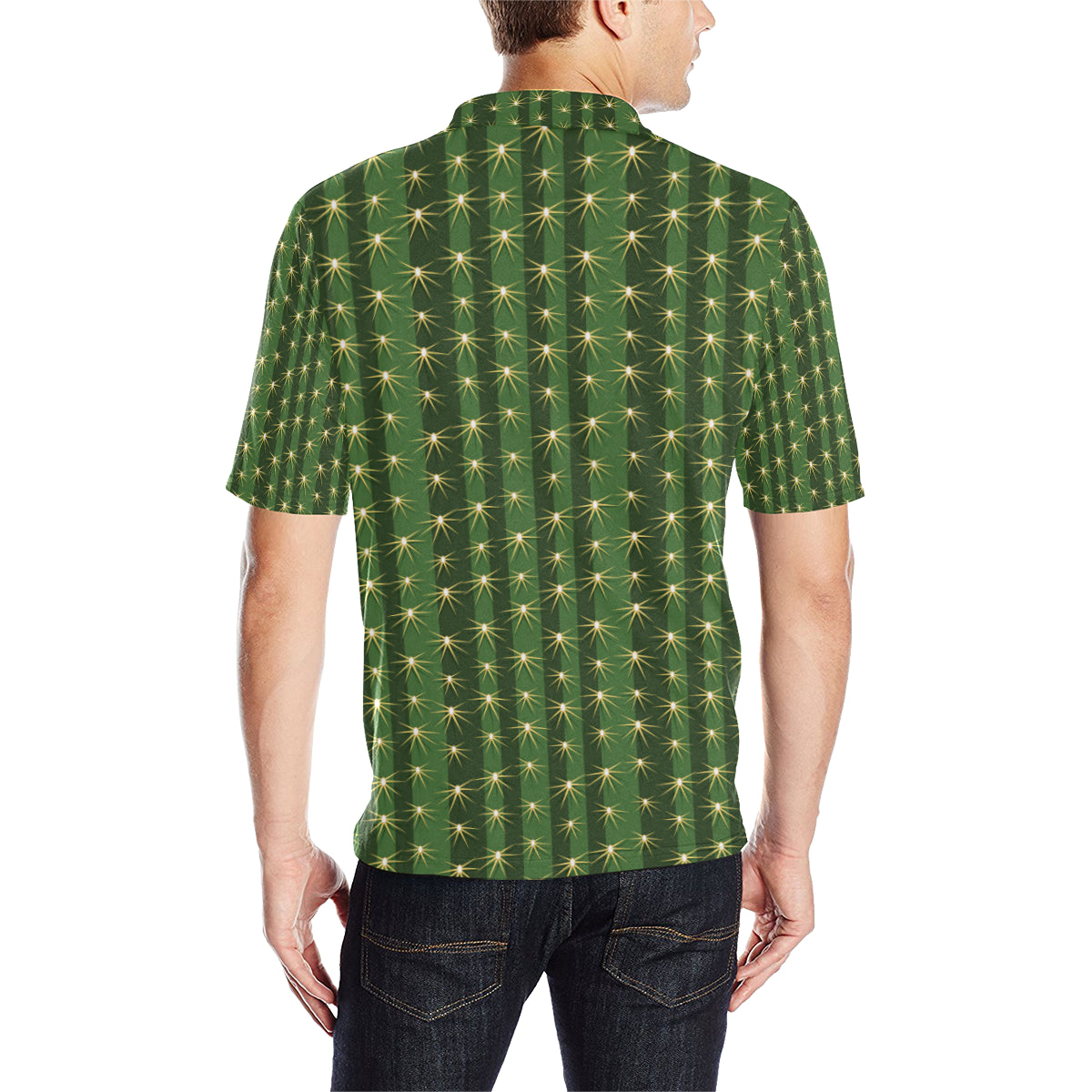 Cactus Skin Print Pattern Men Polo Shirt