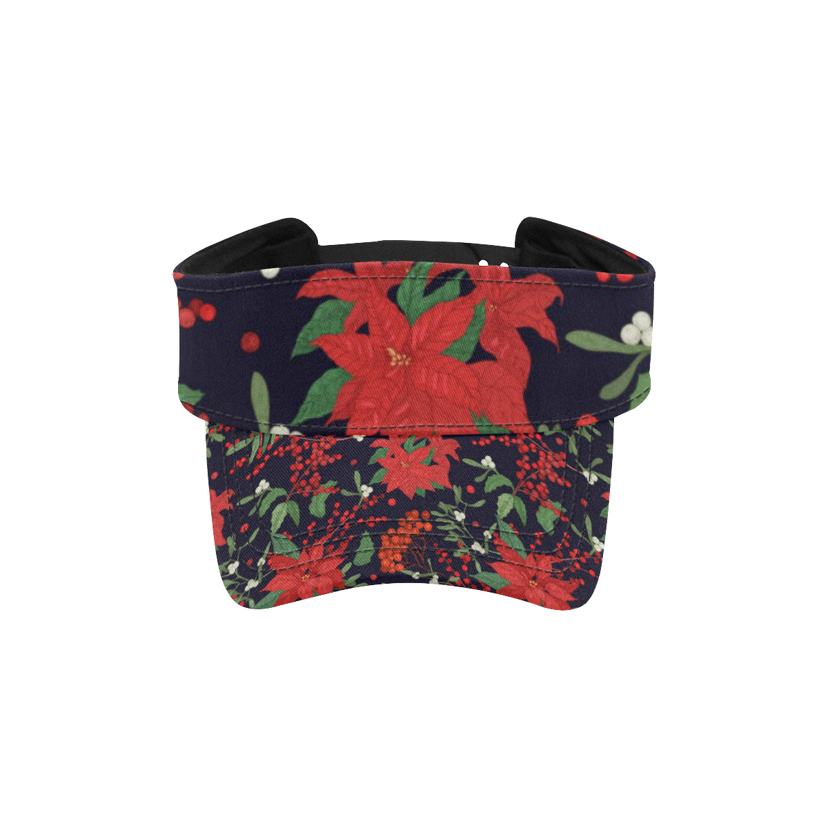 Poinsettia Pattern Print Design POT02 Unisex Sun Visor