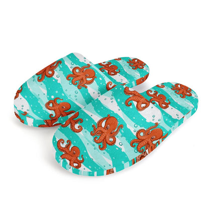 Octopus Cute Design Print Themed House Slippers