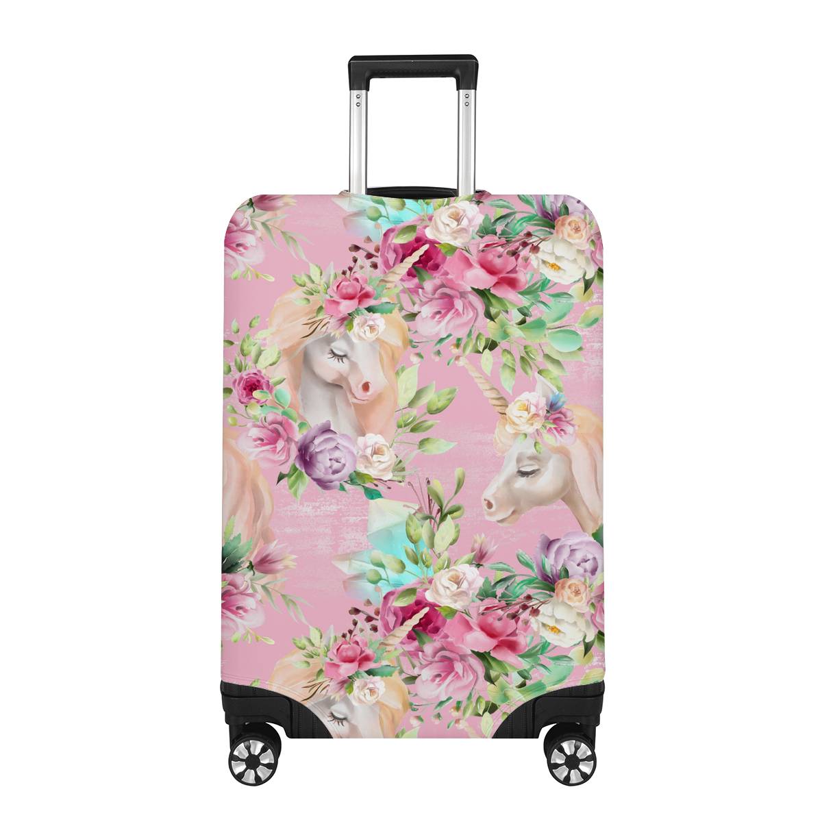 Unicorn Princess With Rose Luggage Cover