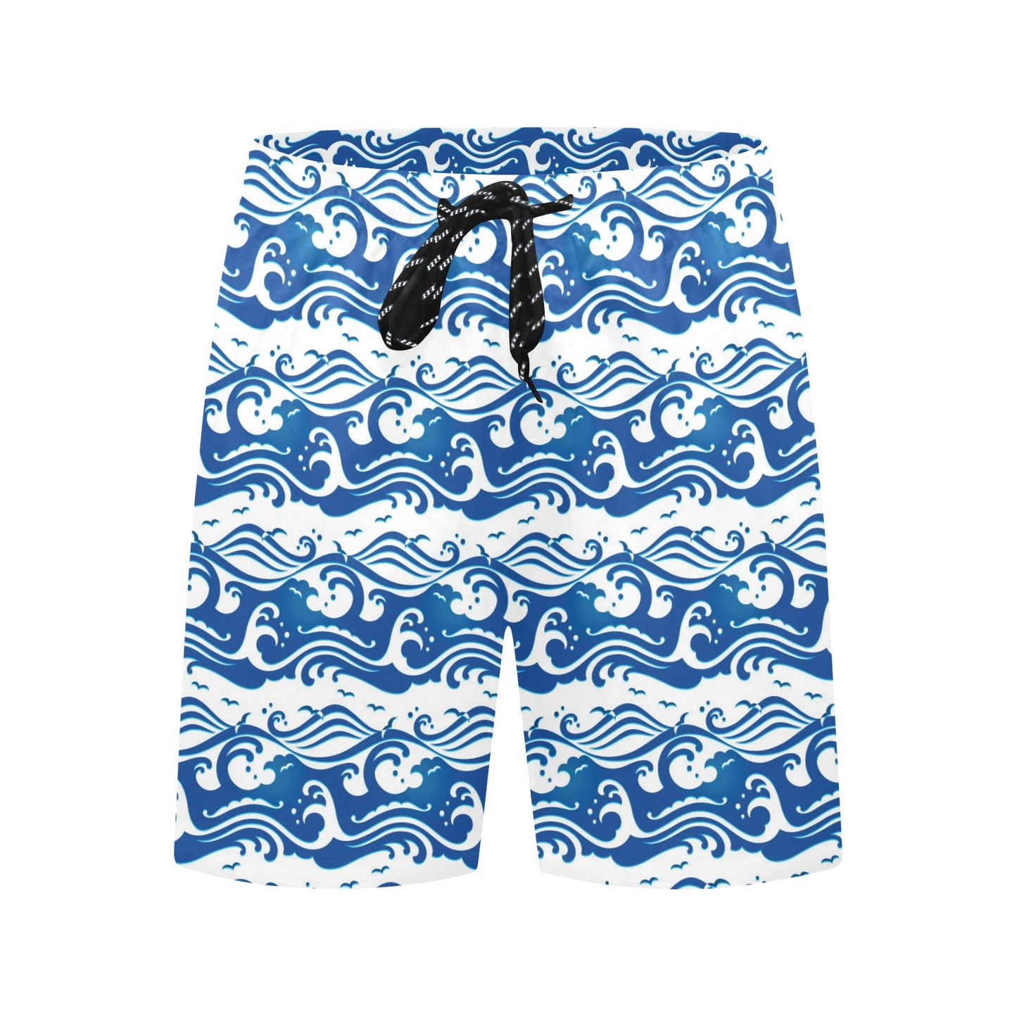 Wave Print Design LKS303 Men's Swim Trunks Beach Shorts