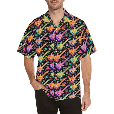 Electric Guitar Print Design LKS403 Men's Men's Hawaiian Shirt