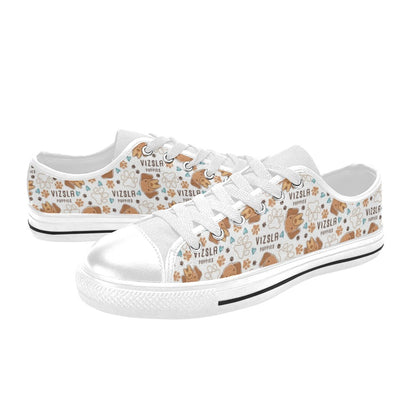 Vizslas Print Design LKS301 Women's White Low Top Shoes