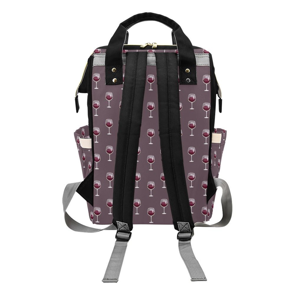 Wine Glass Pattern Print Design LKS305 Diaper Bag Backpack