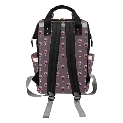 Wine Glass Pattern Print Design LKS305 Diaper Bag Backpack