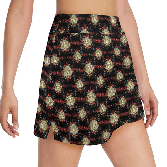 Zodiac Leo Pattern Design Print 17" Golf & Pickleball Skort with Pockets