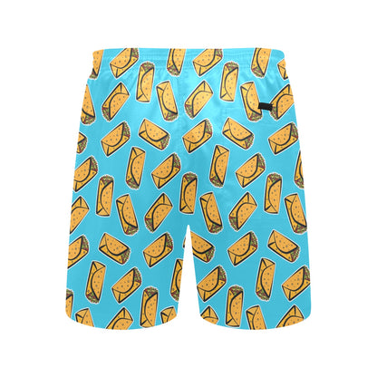 Burrito Print Design LKS301 Men's Swim Trunks Beach Shorts