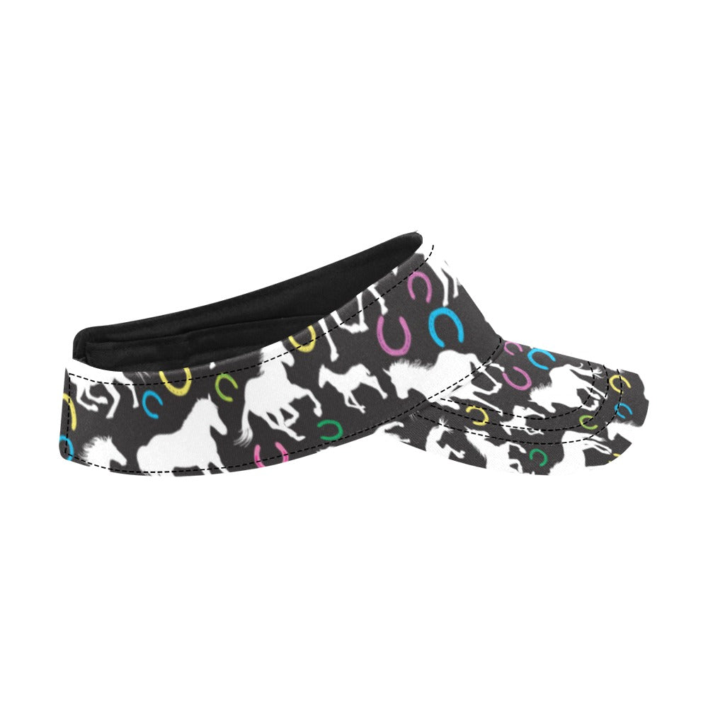 Horse Hoof Colorful Print Design LKS301 Unisex Sun Visor