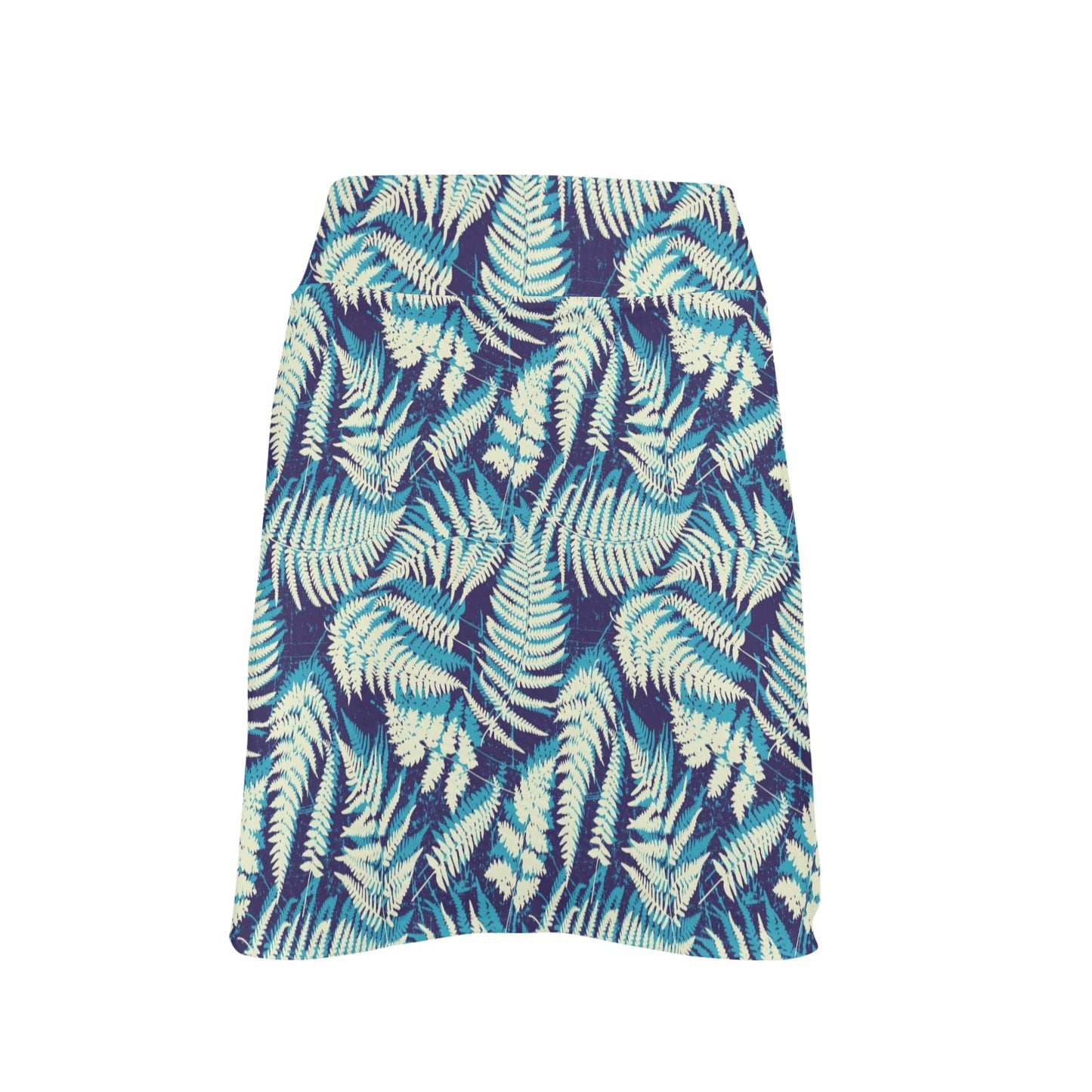 Fern Leave Summer Print Pattern 17" Golf & Pickleball Skort with Pockets