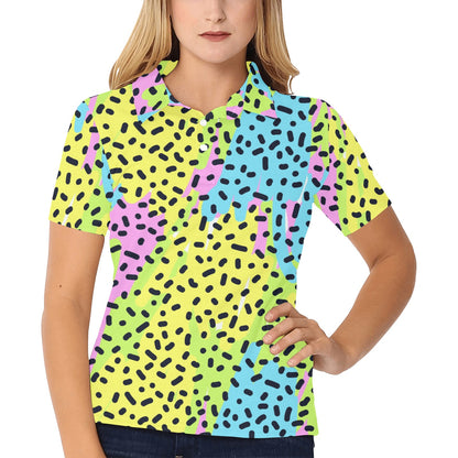 90s Pattern Print Design 2 Women's Polo Shirt