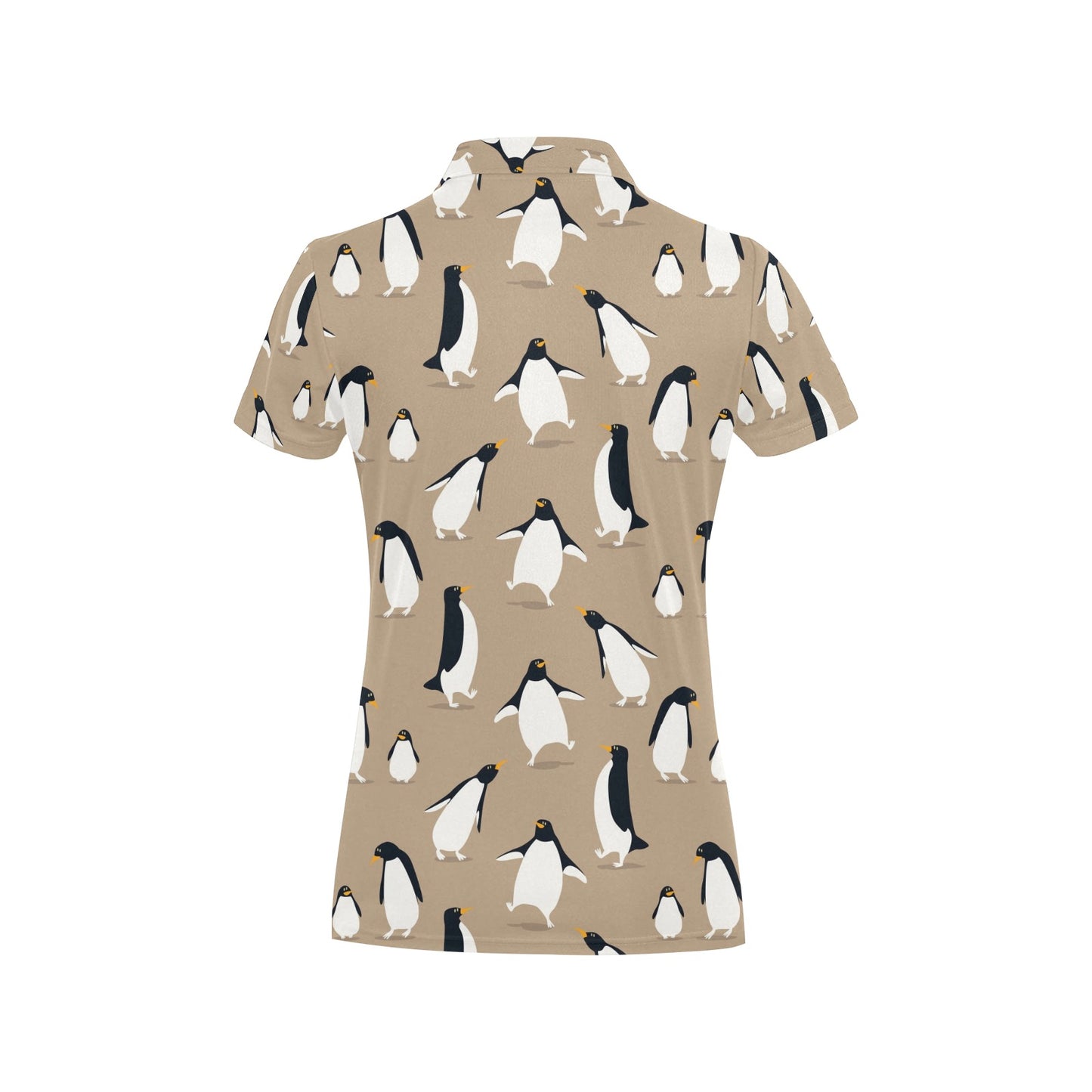 Penguin Pattern Print Design A01 Women's Polo Shirt