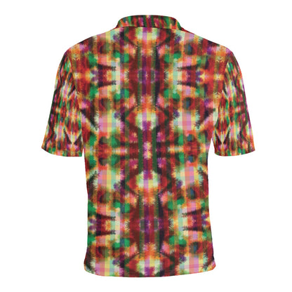Tie Dye Print Design LKS301 Men Polo Shirt