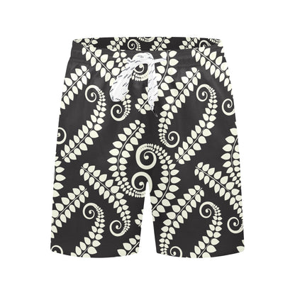 Fern Leave Print Pattern Men's Swim Trunks Beach Shorts