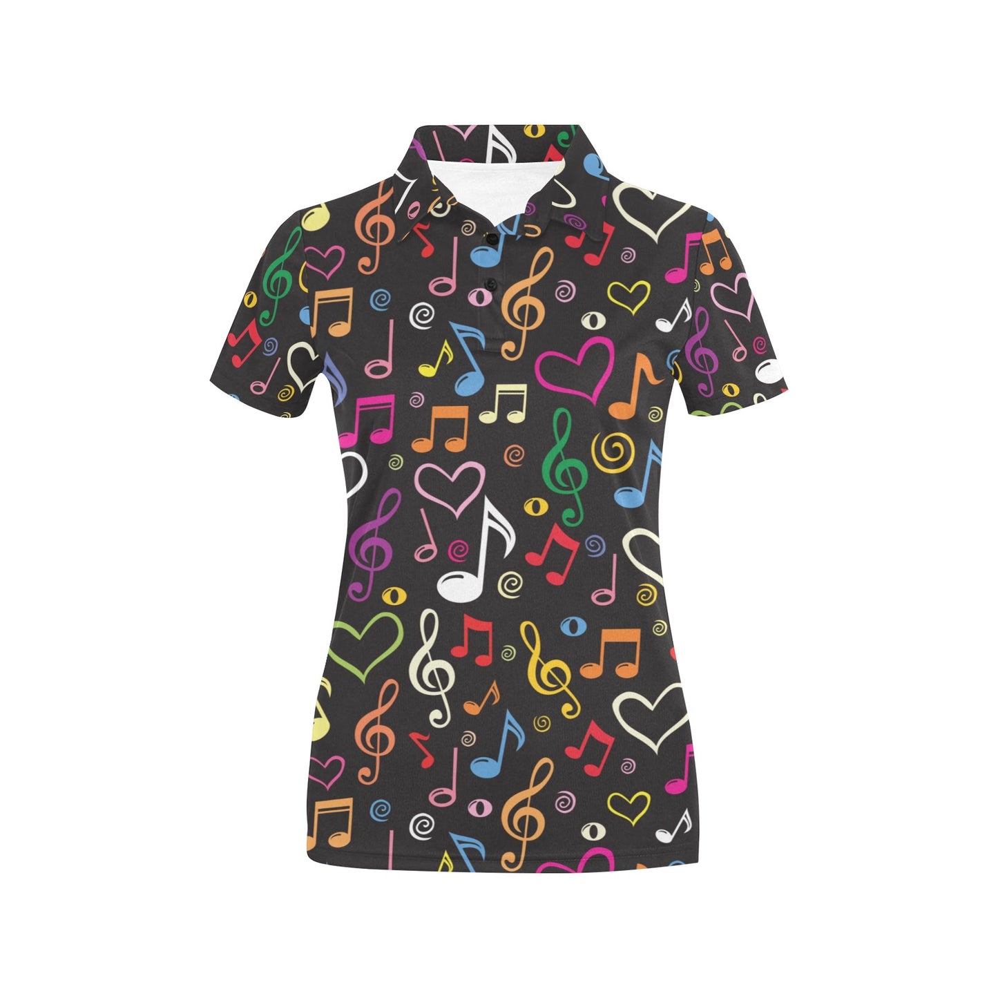 Music note Pattern Print Design A01 Women's Polo Shirt