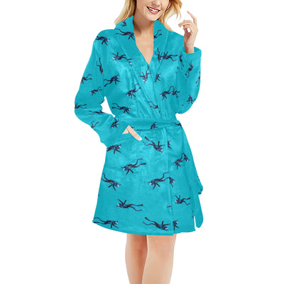 Scuba Driver Print Design LKS304 Women's Fleece Robe