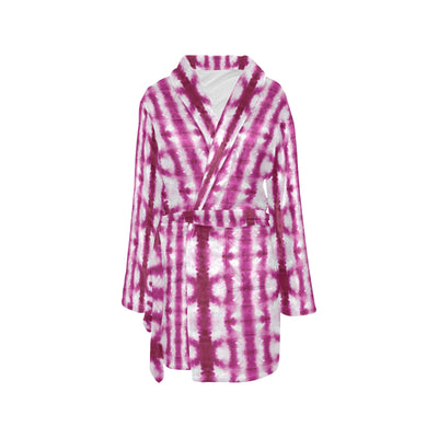 Tie Dye Dark Pink Print Design LKS303 Women's Fleece Robe