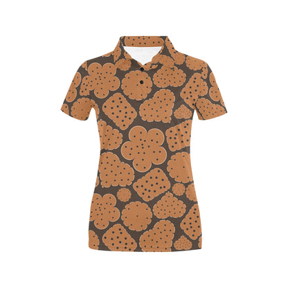 Cracker Pattern Print Design 01 Women's Polo Shirt