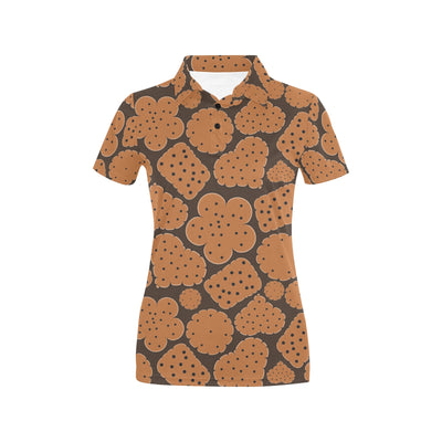 Cracker Pattern Print Design 01 Women's Polo Shirt