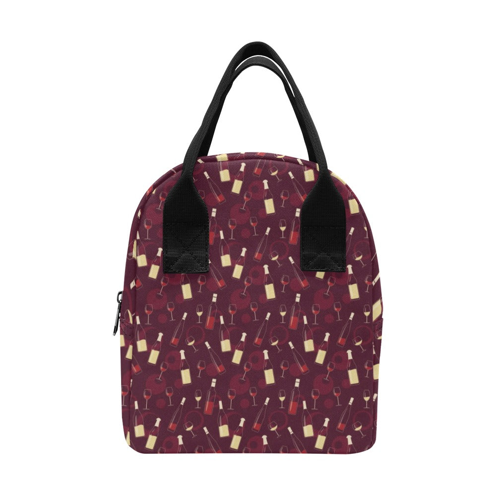 Wine Themed Print Design LKS302 Insulated Lunch Bag