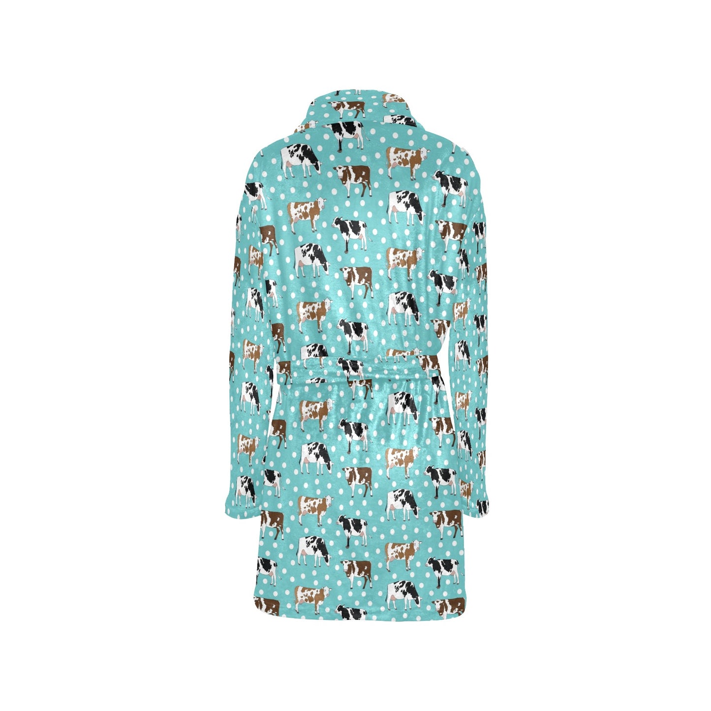 Cattle Print Design LKS405 Women's Fleece Robe